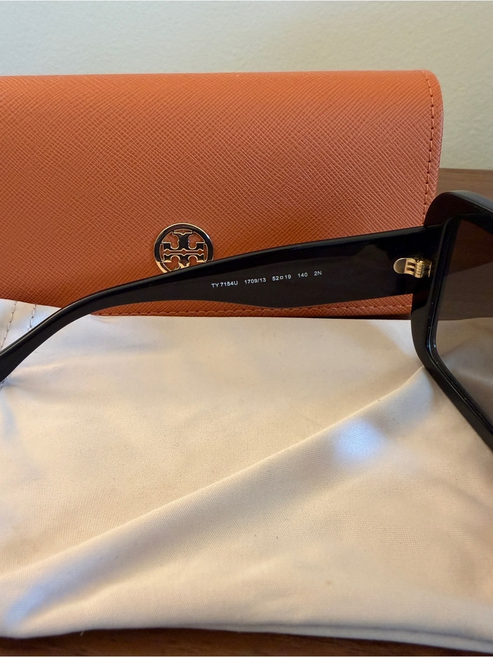 Tory Burch Oversized Black Square Frame Sunglasses - Picture 4 of 5
